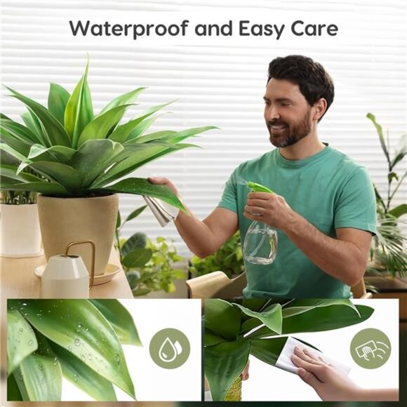 Artificial Agave Plant Set, 28 Inch, Faux Aesthetic Plants for Home - Picture 6 of 8